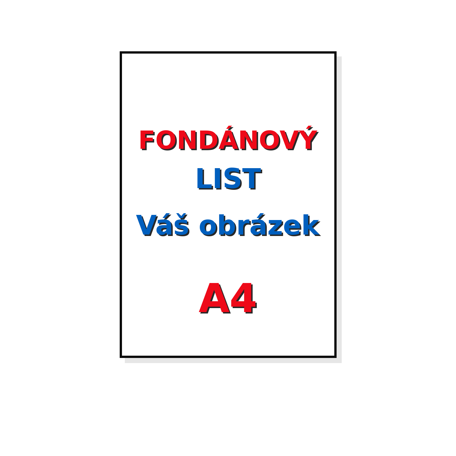 Fondánový list A4 bez výřezu > S grafickou úpravou do 5 obrázků