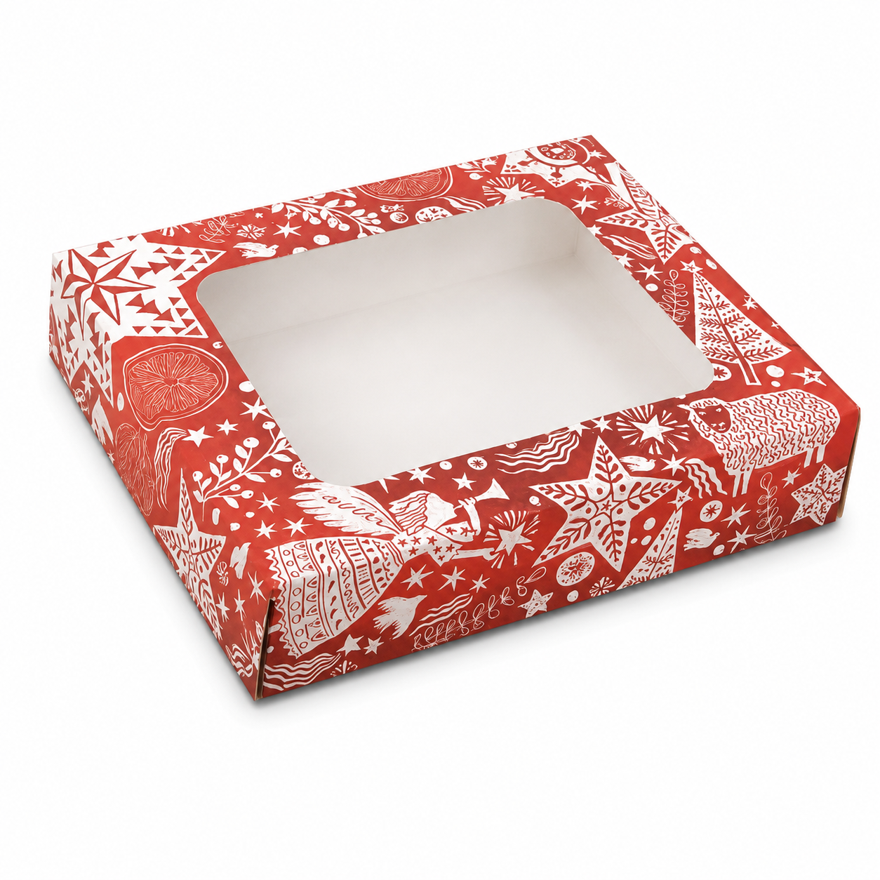 Vánoční krabička Andělské kouzlo Vánoc s běžným dnem 18 x 15 x 3,7 cm