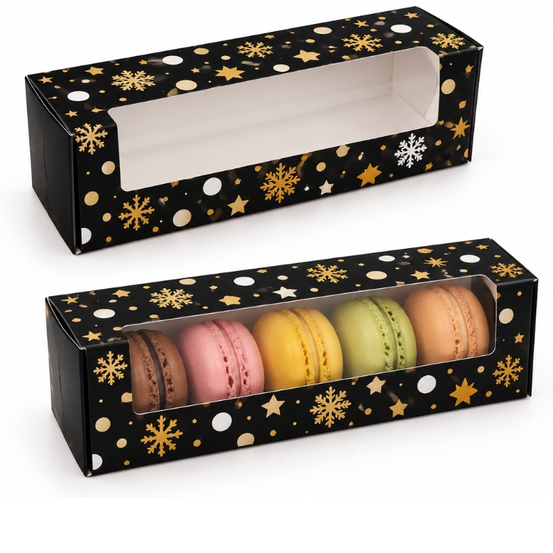 Vánoční dárková krabička Chocolatier Černozlaté Vánoce 17 × 5 × 6 cm