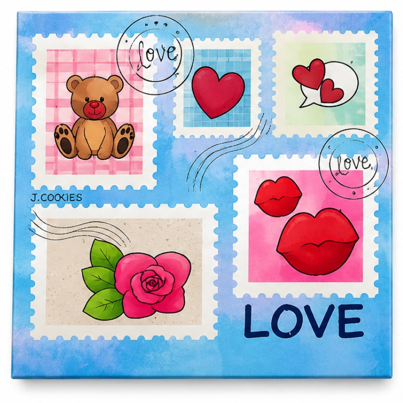 Dárkový kalendář Love s papírovou mřížkou / plastovým blistrem 28 x 28 x 2 cm