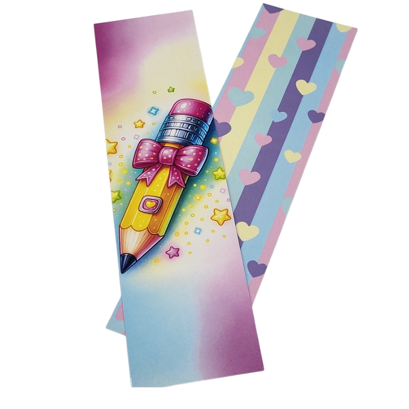 Podkladová kartička Školní tužka žlutá na perníčky 24 × 6,5 cm – 25 ks