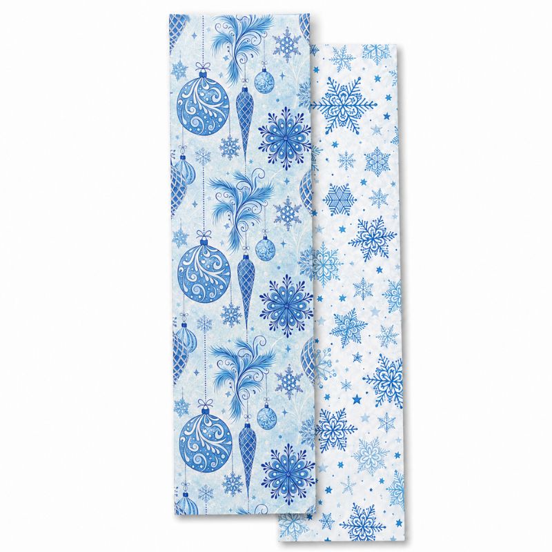 Podkladová kartička Modré vánoční snění na perníčky 24 × 6,5 cm – 10 ks