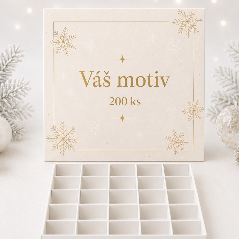 Adventní kalendář s vlastním motivem sada 200 ks