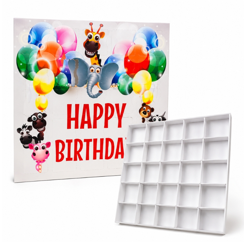 Dětský dárkový kalendář ZOO Happy Birthday 28 x 28 x 2 cm