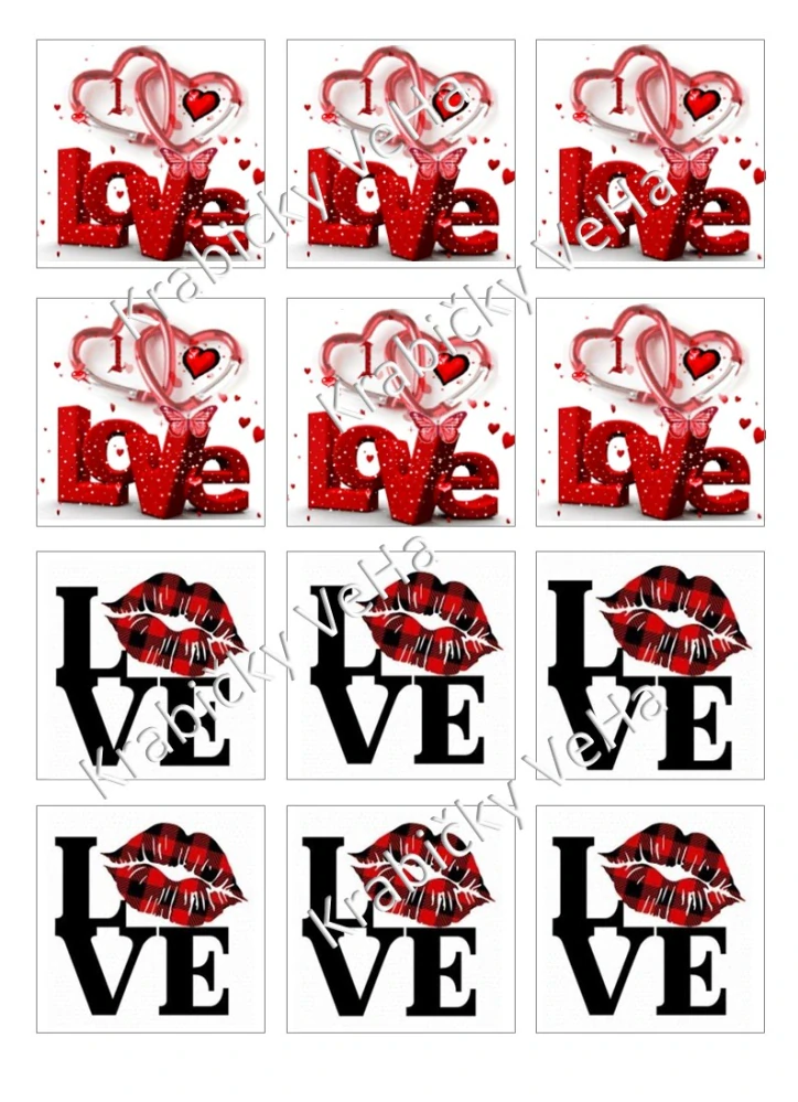 Fondánový list A4 motiv "Plaketa čtverec" 6x6 cm