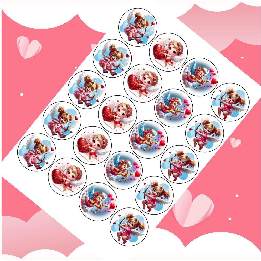 💕 Valentýnská láska – 5 cm kolečko