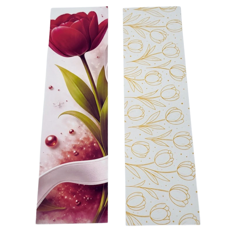 Kartička „ Tulipán květ" (24 × 6,5 cm)– 25 ks/balení