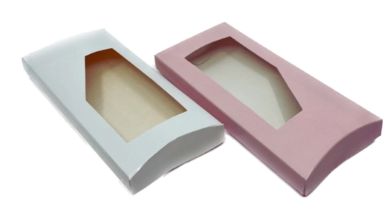 Krabička na čokoládu bílá a růžová 16,5x8,5x1,7 cm