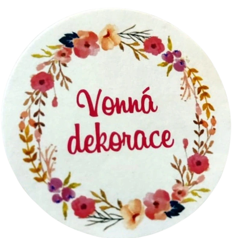 Samolepící etiketa "Vonná dekorace II. " 3,5 cm
