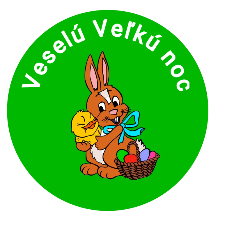 Samolepící etiketa velikonoční ZAJÍČEK - slovenská 3,5 cm