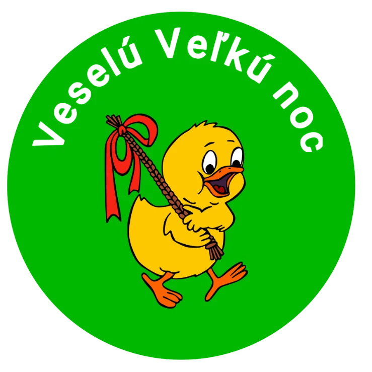 Samolepící etiketa velikonoční kuřátko 3,5 cm - slovenská