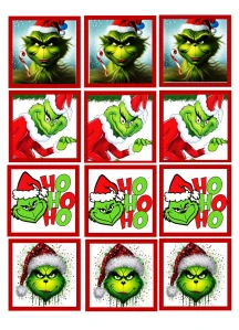 Jedlý tisk na fondánový  list A4 " Grinch 4"    