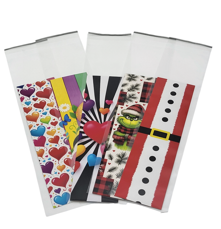 Celofánový PP sáček s lepící klopou ke kartičkám 80x320+30 mm 50 µm 50 ks potravinářský atest