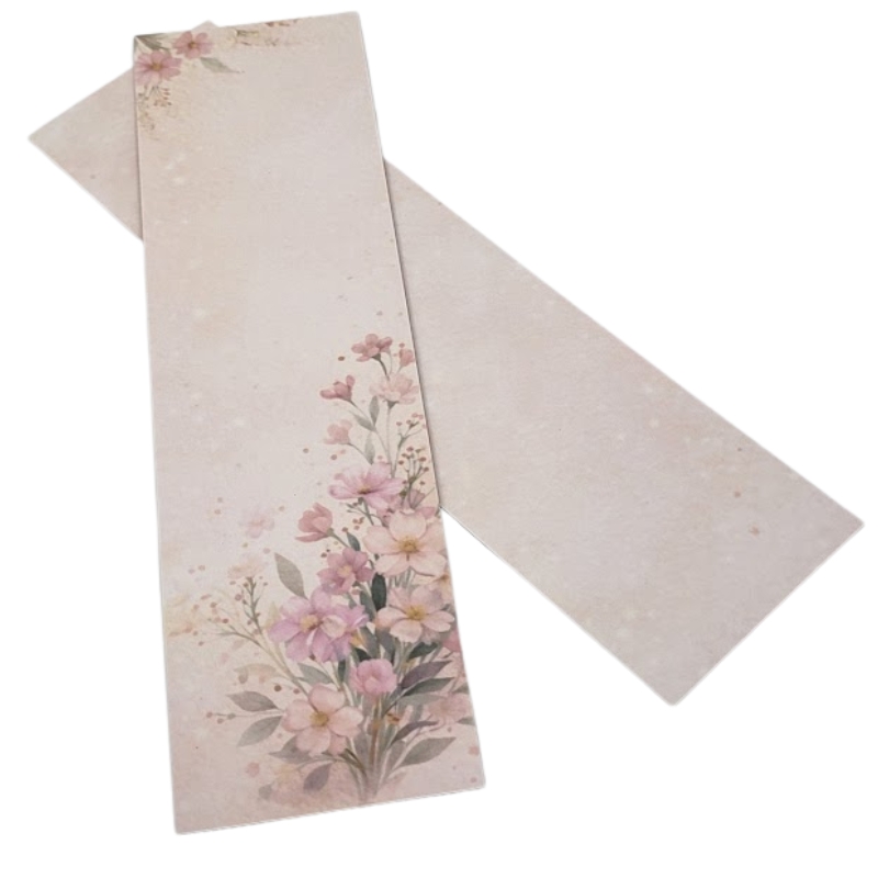 Kartička „Jemné květy“ 24 × 6,5 cm – 25 ks/balení
