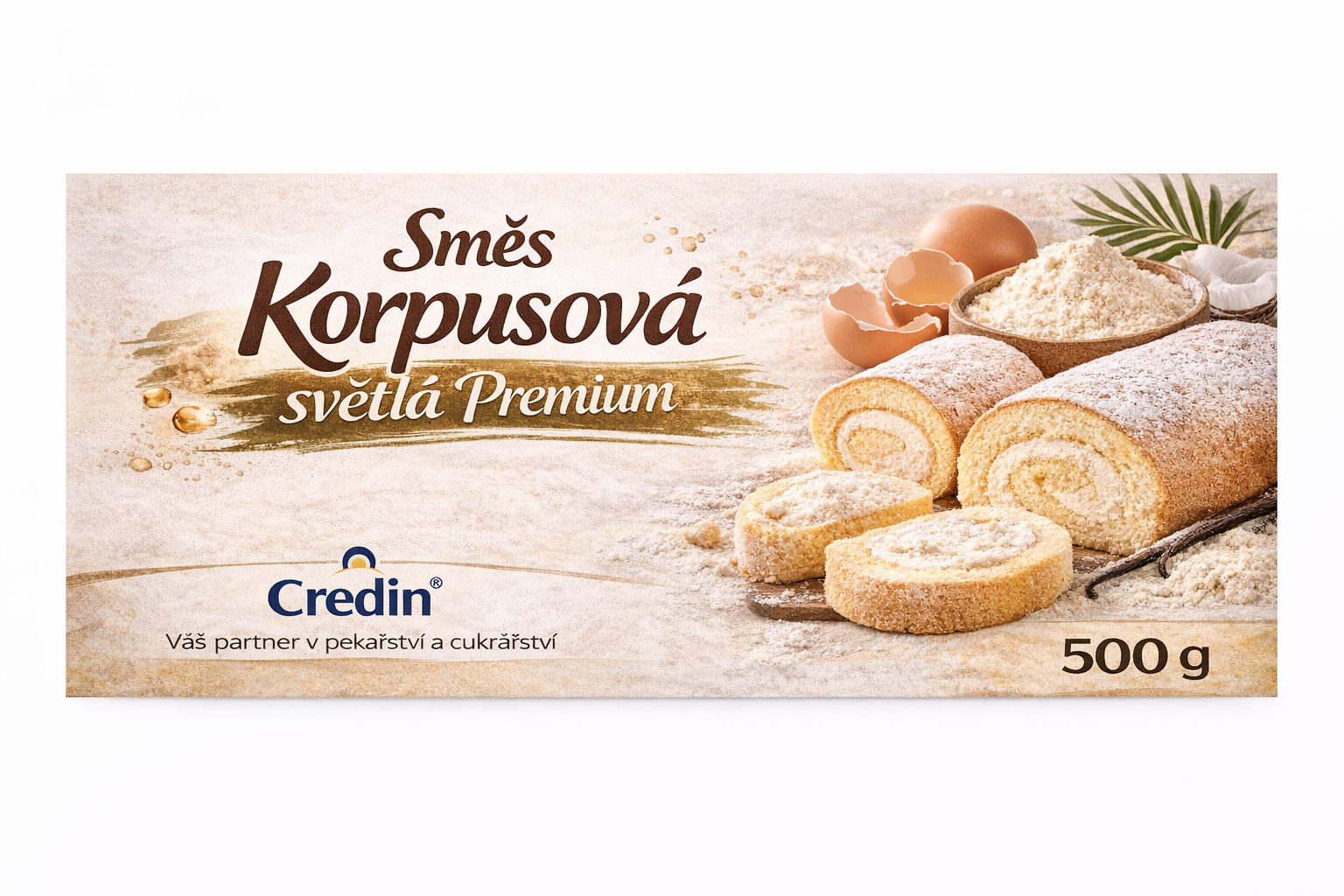 Světlá korpusová směs Premium 500 g, směs na nadýchaný piškotový korpus