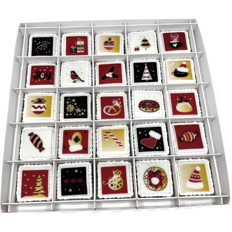 Adventní perníčkový kalendář "Červené kostičky"