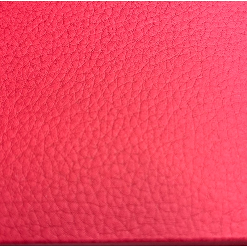 Krabička s průhledným víkem červená s imitací kůže 20x10x2,5 cm