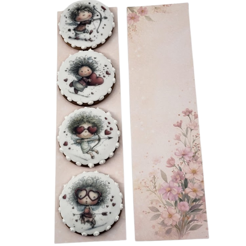 Kartička „Jemné květy“ 24 × 6,5 cm – 25 ks/balení