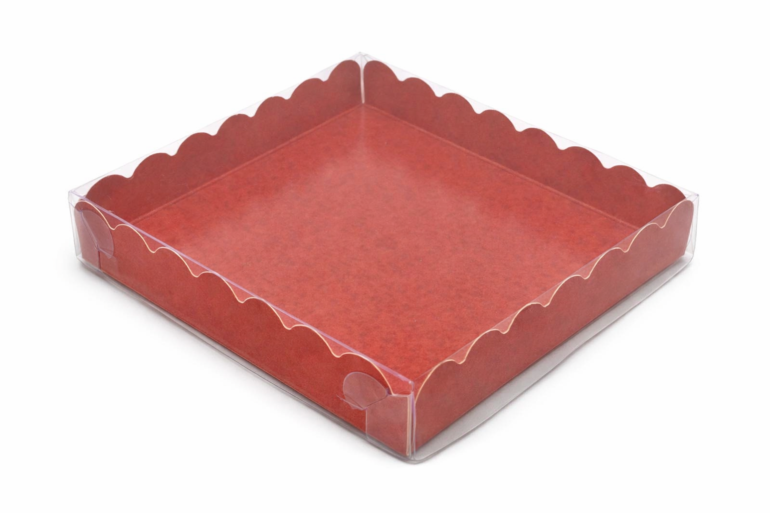 Krabička s průhledným víkem laminovaná 13 × 13 × 2,5 cm