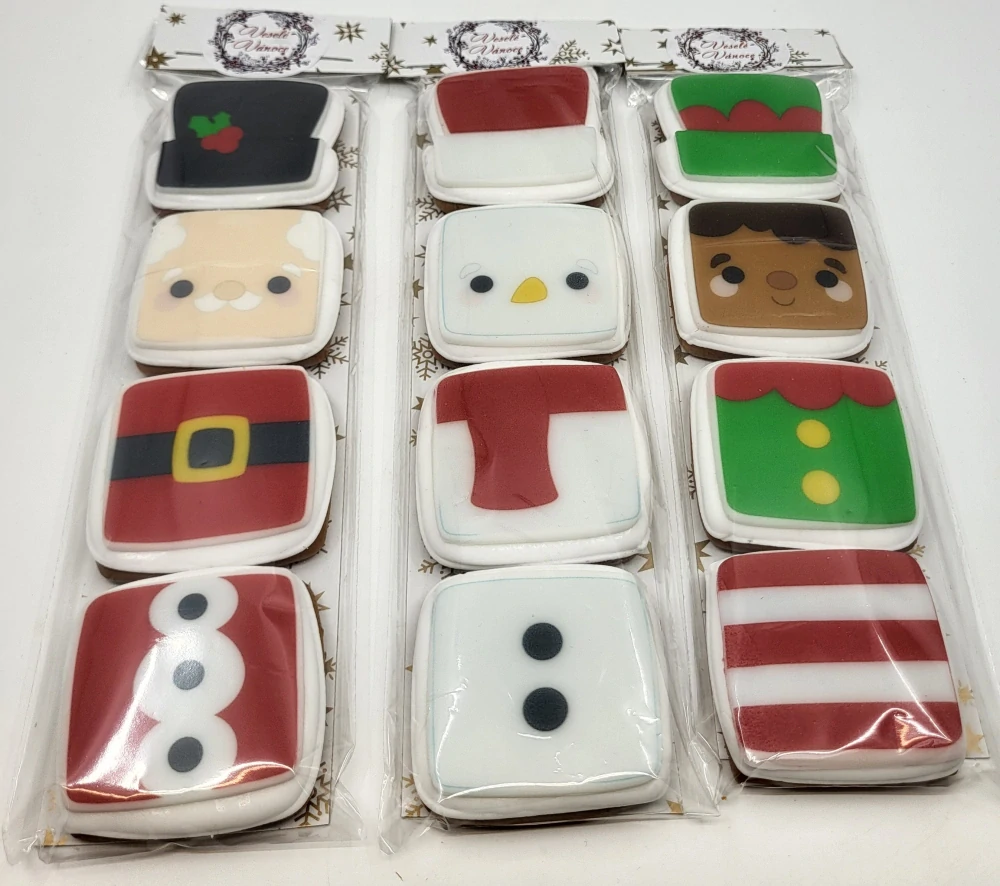 Fondánový list k vykrajovátku :¨"Puzzle  Mikuláš"   