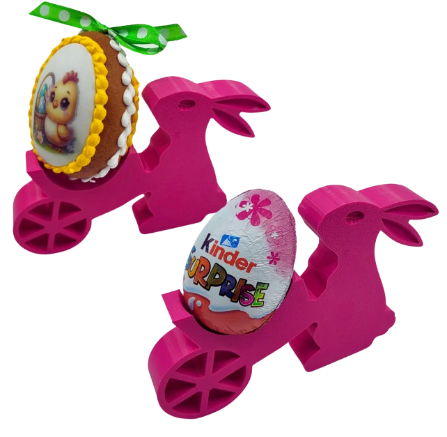 Stojánek na vajíčko "Velikonoční zajíc s trakařem"