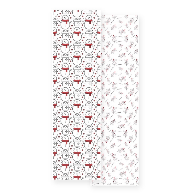 Podkladová kartička Zimní sněhuláčkové kouzlo na perníčky 24 × 6,5 cm – 10 ks