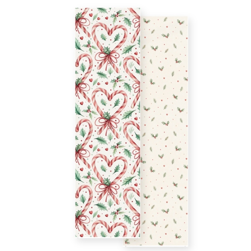 Podkladová kartička Vánoční srdíčkové kouzlo na perníčky 24 × 6,5 cm – 10 ks