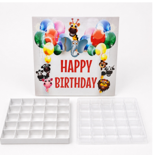 Dětský dárkový kalendář ZOO Happy Birthday 28 x 28 x 2 cm