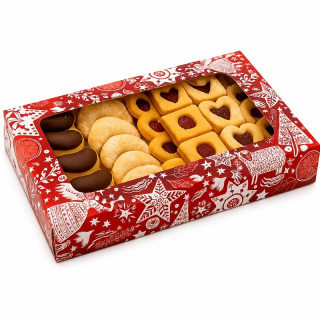 Vánoční krabička na cukroví Andělské kouzlo Vánoc 25 x 15 x 3,7 cm – 0,5 kg