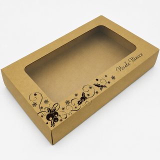 Kraftová vánoční krabička Veselé Vánoce 25 x 15 x 3,7 cm – 0,5 kg