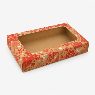 Kraftová vánoční krabička Kouzlo Vánoc 25 x 15 x 3,7 cm – 0,5 kg