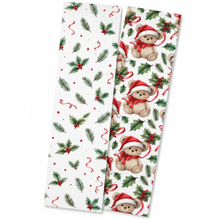 Podkladová kartička Vánoční medvídek na perníčky 24 × 6,5 cm – 10 ks