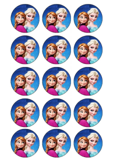 Jedlý tisk na fondánový list A4 motiv "FROZEN"