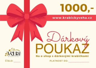 Dárkový poukaz 1000 Kč, univerzální voucher na nákup