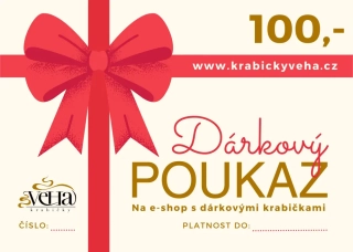 Dárkový poukaz 100 Kč, univerzální voucher na nákup