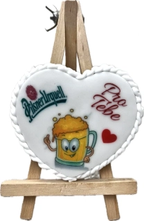 Perníčkové srdíčko " Pivečko" 8x8 cm 1 ks
