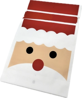 Vánoční sáček s mašlí "Mikuláš" 15x23x6 cm