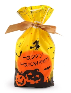 Halloweenský sáček s mašlí II  15x23x6 cm