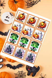 Jedlý tisk na fondánový  list A4 " Halloween kostka  3."    