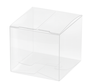 Průhledná plastová krabička 10x10x10 cm