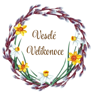 Samolepící etiketa Veselé Velikonoce II.3,5 cm
