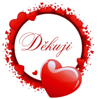 Samolepící etiketa "DĚKUJI"  3,5 cm