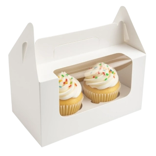 Odnosová  krabička na cupcakes s vložkou  16,5 x 9,2 x 8,7 cm