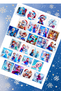 Fondánový list s výřezem  "Frozen II.  25 kostiček 4x4 cm"