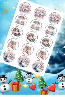 🎀 Fondánový list s výřezem: Pastelová růžová sada – 15 koleček (⌀ 5 cm)