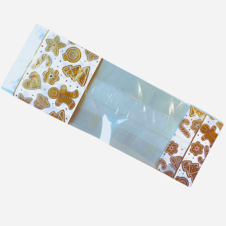 CELOFÁNOVÝ SÁČEK PERNÍČKOVÝ S VYZTUŽENÝM DNEM, 38 × 13 × 7 CM