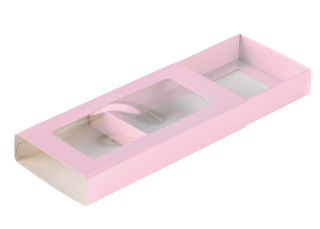KRABIČKA NA ČOKOLÁDOVÉ TYČINKY RŮŽOVÁ, VÝSUVNÁ, 16,5 × 8,5 × 2,5 CM