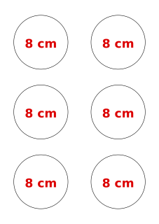 Tisk na FONDÁNOVÝ LIST s vlastním obrázkem 6x kolečko 8 cm