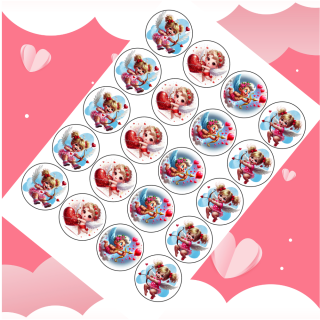 💕 Valentýnská láska –   5 cm kolečko
