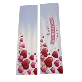 Kartička „ Valentýnská srdíčka" (24 × 6,5 cm)– 25 ks/balení